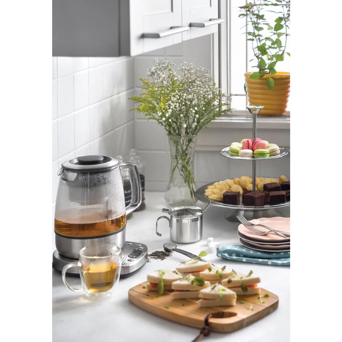 Açucareiro Tramontina Buena com Alça em Aço Inox com Colher Detalhe Brilho 8 cm 350 ml