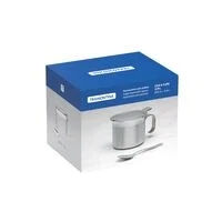 Açucareiro Tramontina Buena com Alça em Aço Inox com Colher Detalhe Brilho 8 cm 350 ml