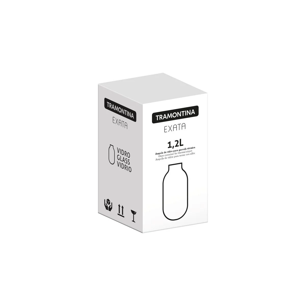 Ampola de Vidro para Garrafa Térmica Tramontina Exata em Aço Inox 1,2 L