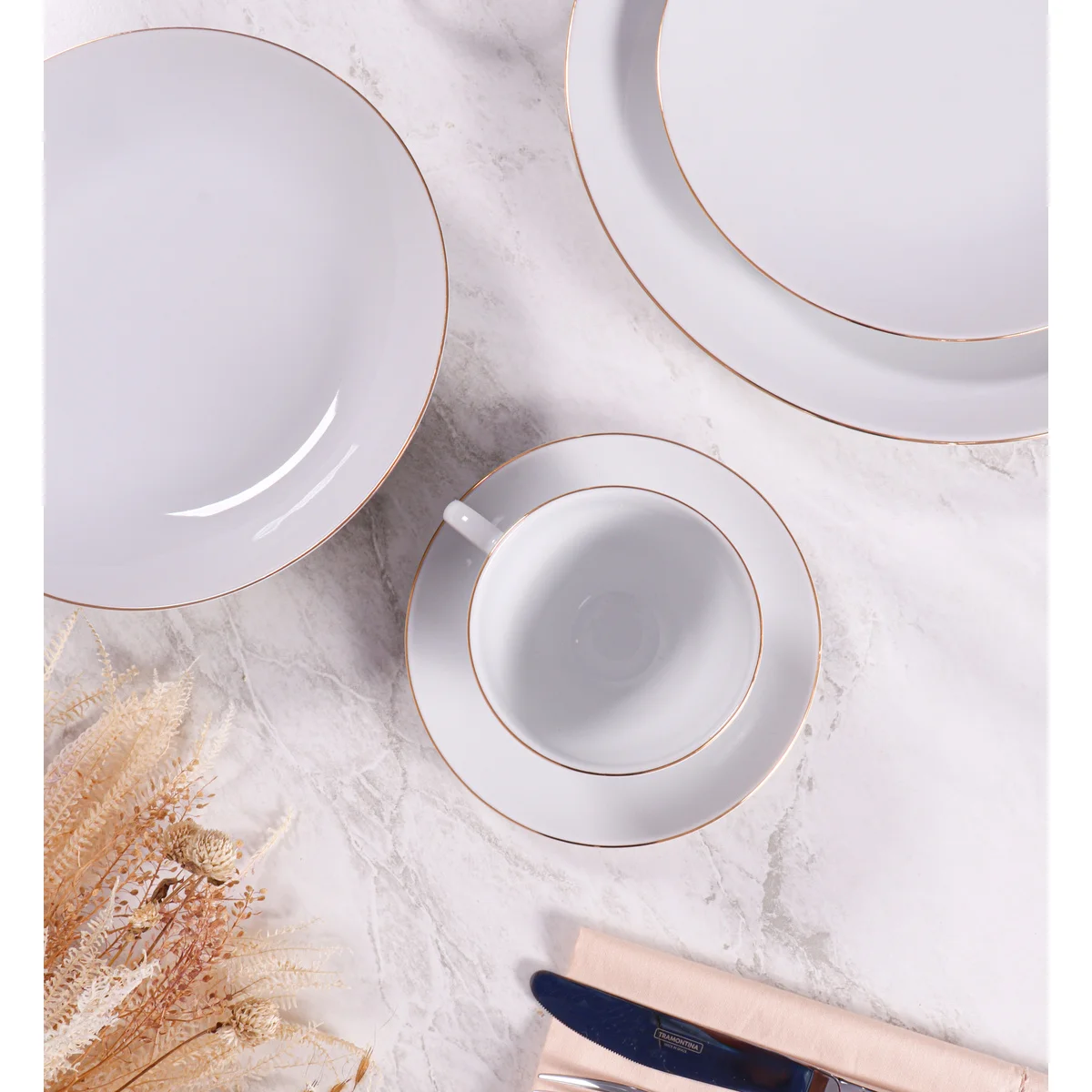 Aparelho de Jantar Tramontina Anna em Porcelana Decorada 20 Peças