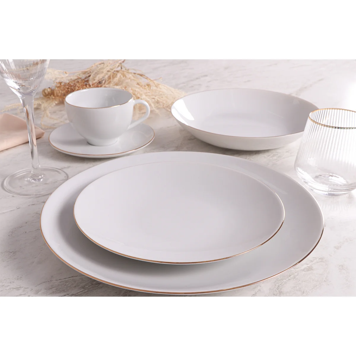 Aparelho de Jantar Tramontina Anna em Porcelana Decorada 20 Peças