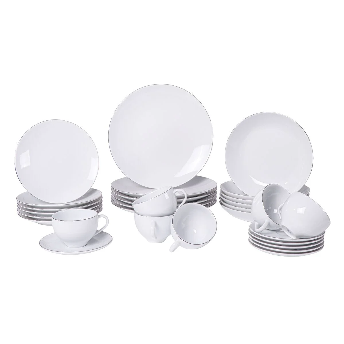 Aparelho de Jantar Tramontina Atena em Porcelana Decorada 30 Peças