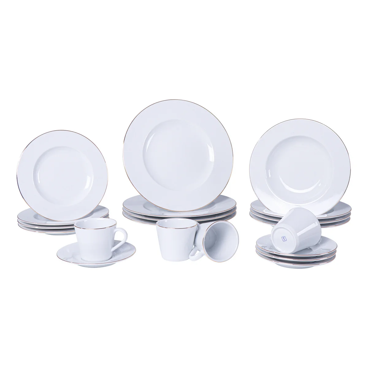 Aparelho de Jantar Tramontina Elisa em Porcelana Decorada 20 Peças