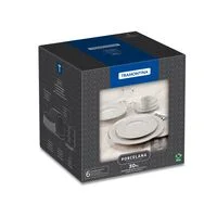 Aparelho de Jantar Tramontina Elisa em Porcelana Decorada 30 Peças