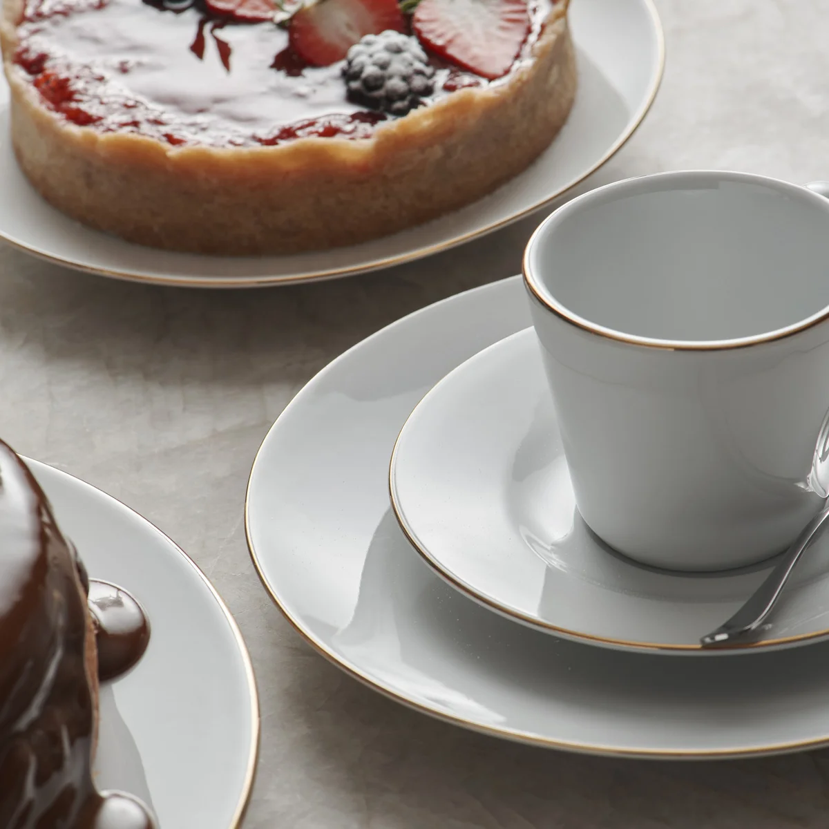 Aparelho de Jantar Tramontina Elisa em Porcelana Decorada 30 Peças