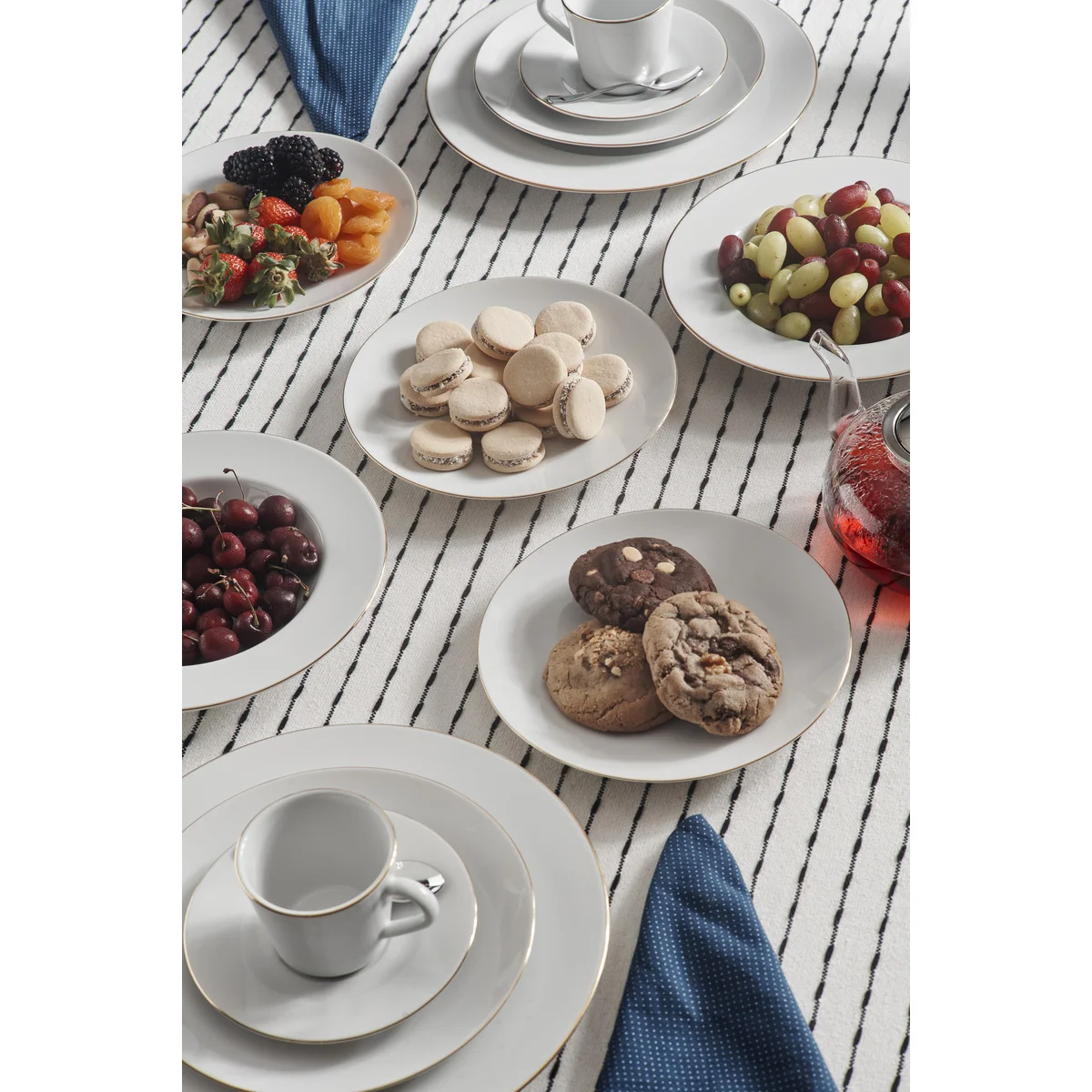 Aparelho de Jantar Tramontina Elisa em Porcelana Decorada 30 Peças