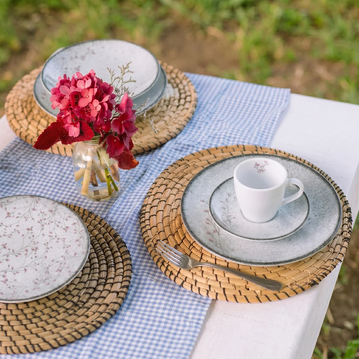 Aparelho de Jantar Tramontina Floralis em Porcelana Decorada 20 Peças