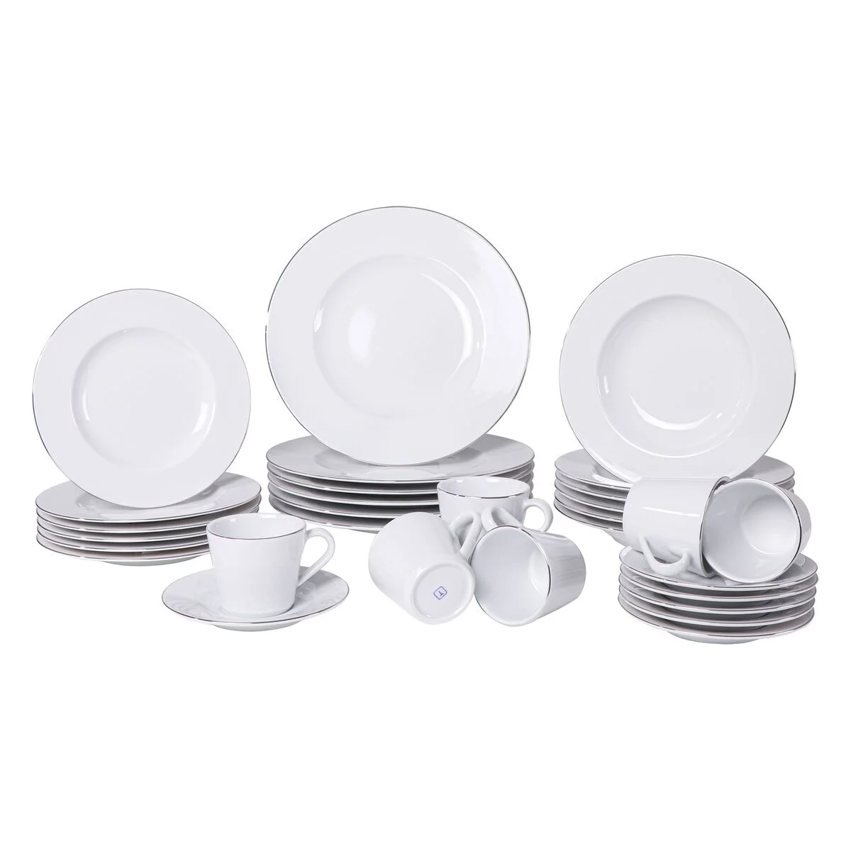 Aparelho de Jantar Tramontina Joana em Porcelana Decorada 30 Peças