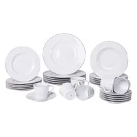 Aparelho de Jantar Tramontina Joana em Porcelana Decorada 30 Peças