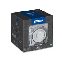 Aparelho de Jantar Tramontina Joana em Porcelana Decorada 30 Peças
