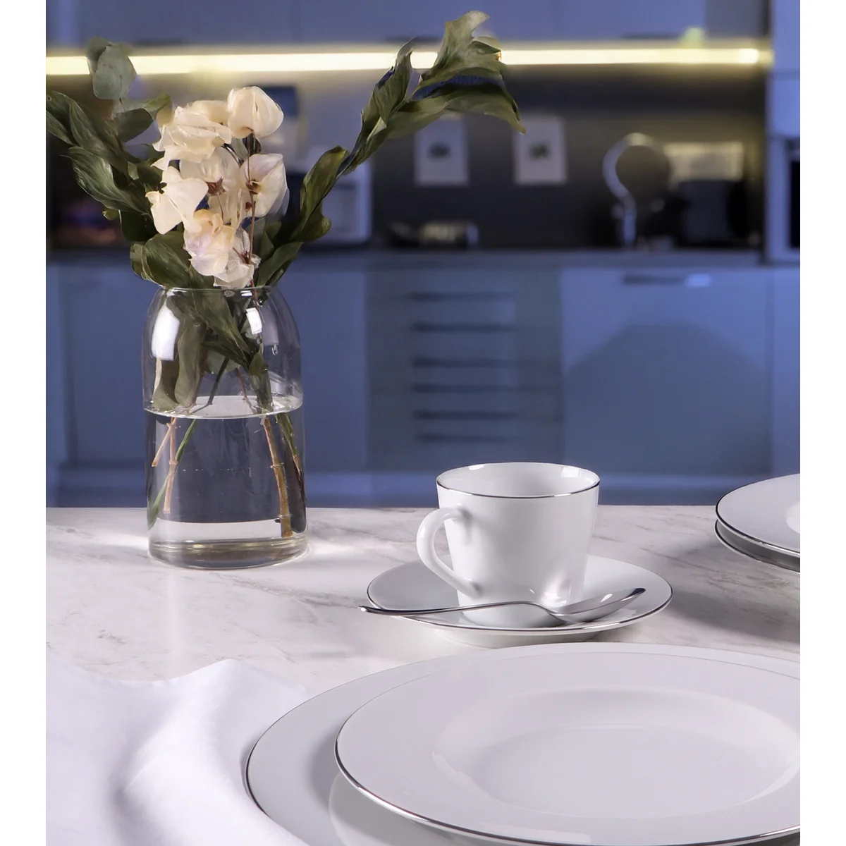 Aparelho de Jantar Tramontina Joana em Porcelana Decorada 30 Peças