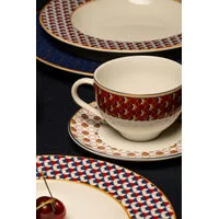 Aparelho de Jantar Tramontina Lazuli em Porcelana Decorada 30 Peças