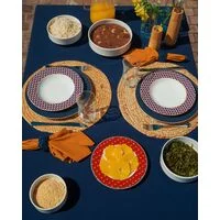 Aparelho de Jantar Tramontina Lazuli em Porcelana Decorada 30 Peças