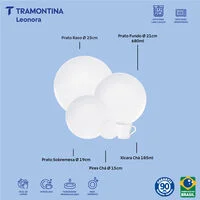 Aparelho de Jantar Tramontina Leonora em Porcelana 20 Peças
