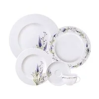 Aparelho de Jantar Tramontina Lilla em Porcelana Decorada 30 Peças