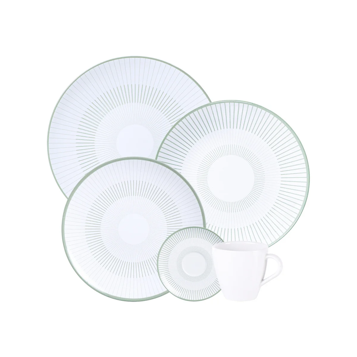 Aparelho de Jantar Tramontina Lineare em Porcelana Decorada 20 Peças