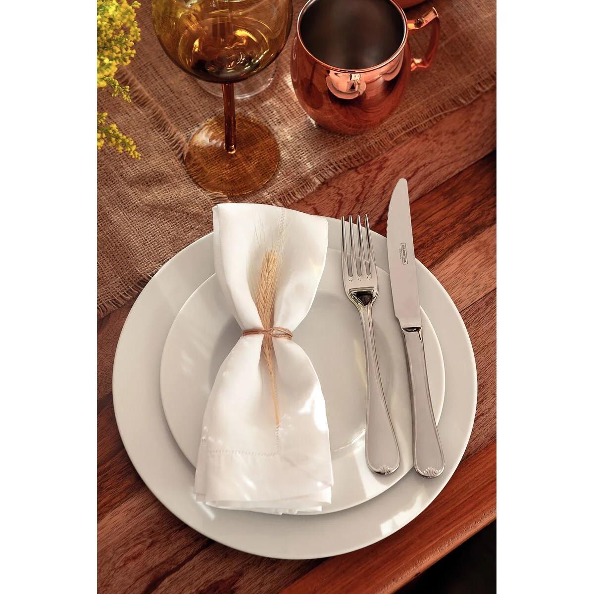Aparelho de Jantar Tramontina Maria Augusta em Porcelana 20 Peças