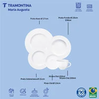 Aparelho de Jantar Tramontina Maria Augusta em Porcelana 20 Peças