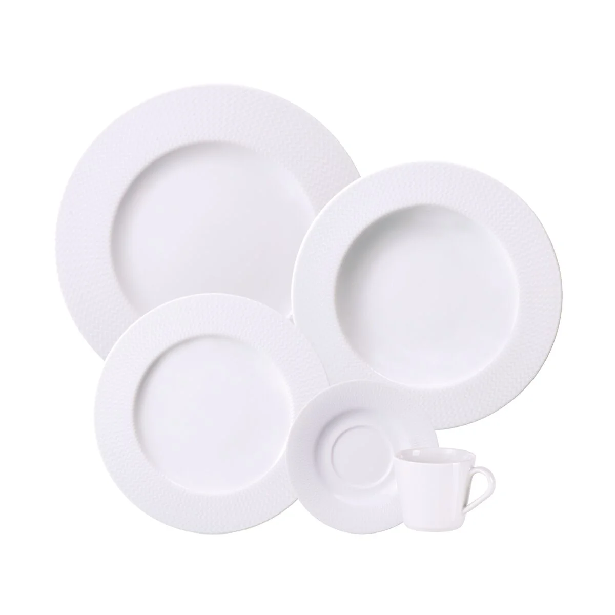 Aparelho de Jantar Tramontina Mesh em Porcelana Decorada 20 Peças