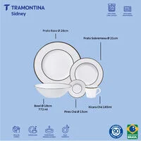 Aparelho de Jantar Tramontina Sidney em Porcelana 20 Peças