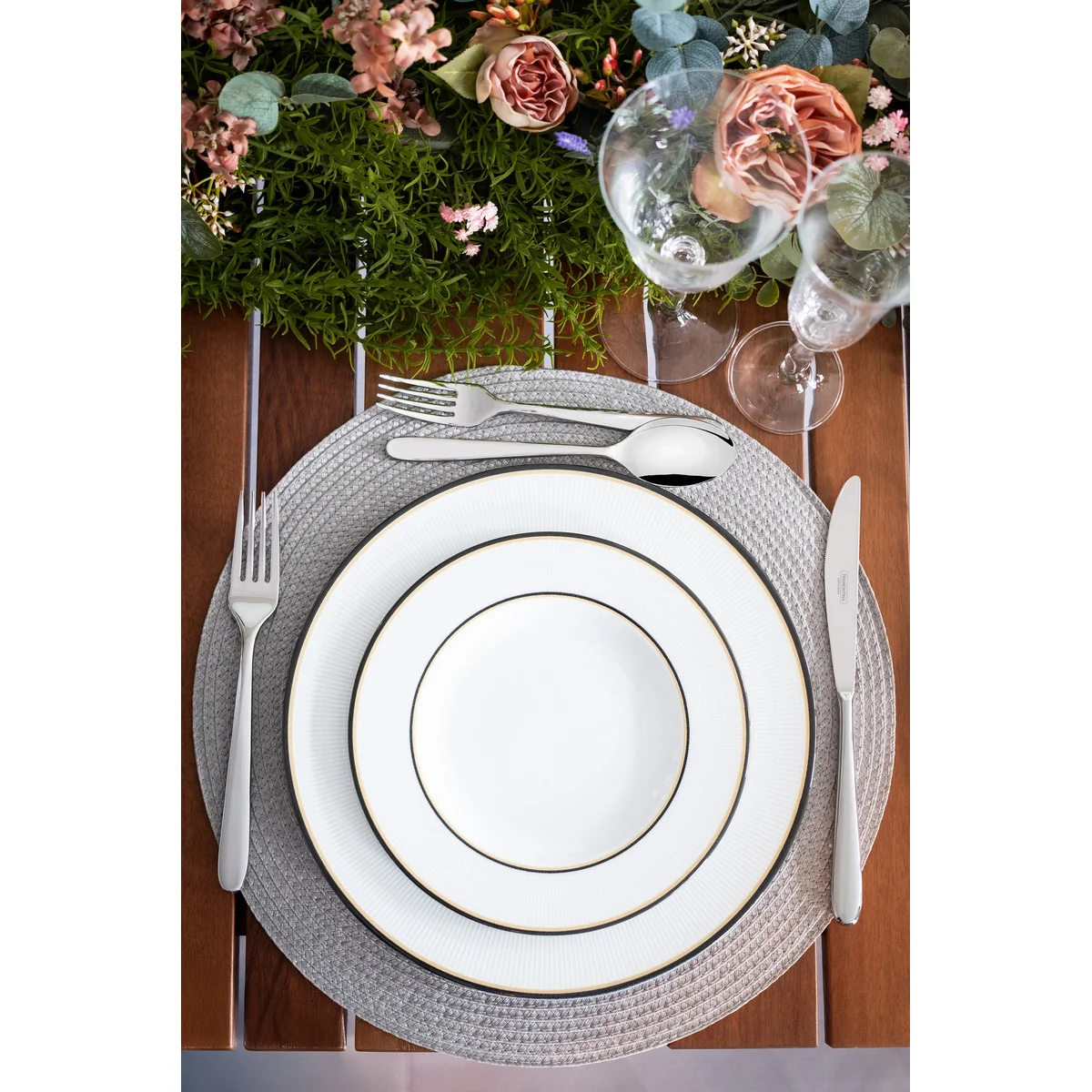 Aparelho de Jantar Tramontina Sienna em Porcelana Decorada 20 Peças