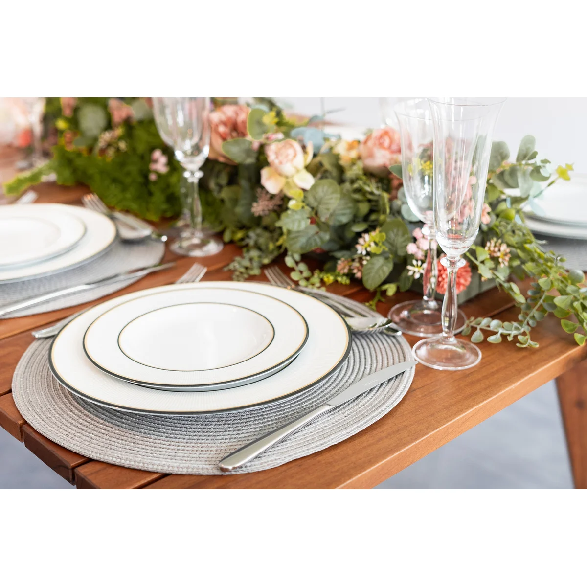 Aparelho de Jantar Tramontina Sienna em Porcelana Decorada 20 Peças