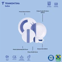 Aparelho de Jantar Tramontina Soho em Porcelana Decorada 30 Peças