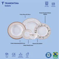 Aparelho de Jantar Tramontina Solaris em Porcelana Decorada 30 Peças