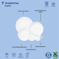 Aparelho de Jantar Tramontina Sophia em Porcelana 20 Peças
