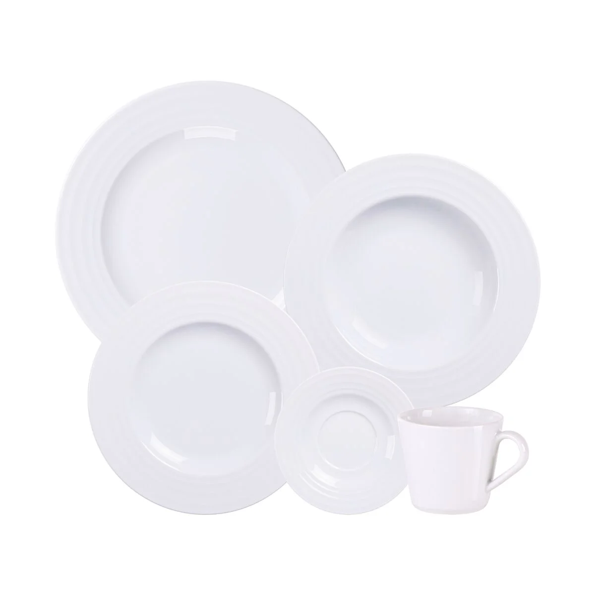 Aparelho de Jantar Tramontina Vibrare em Porcelana Decorada 20 Peças
