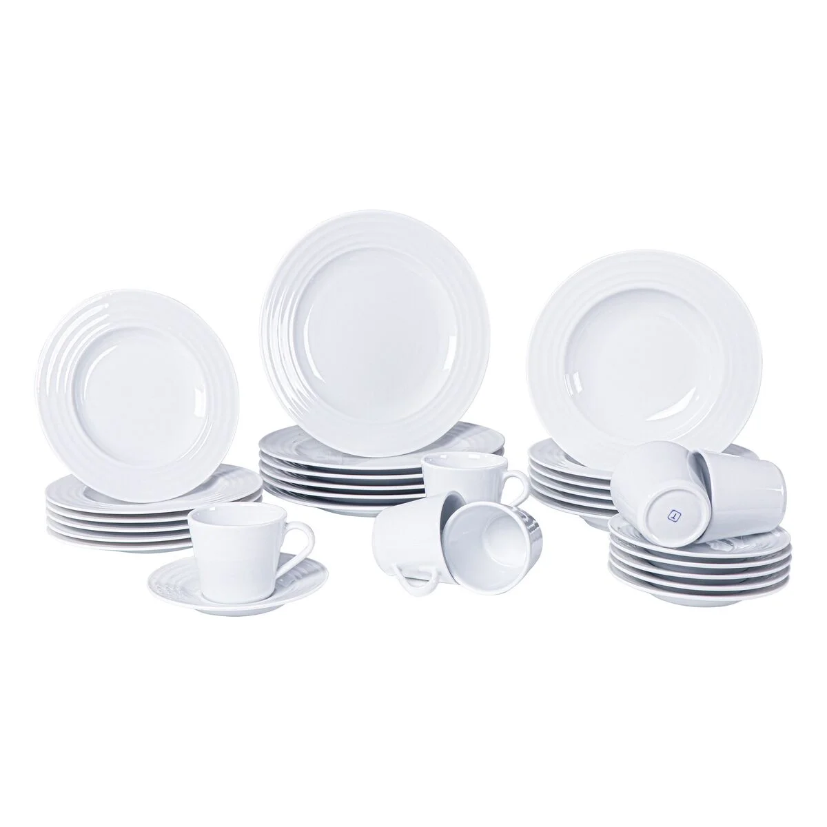 Aparelho de Jantar Tramontina Vibrare em Porcelana Decorada 30 Peças