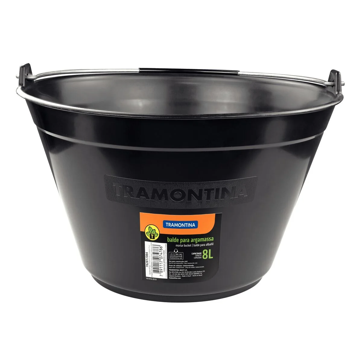 Balde para Argamassa Tramontina em Plástico 8 L