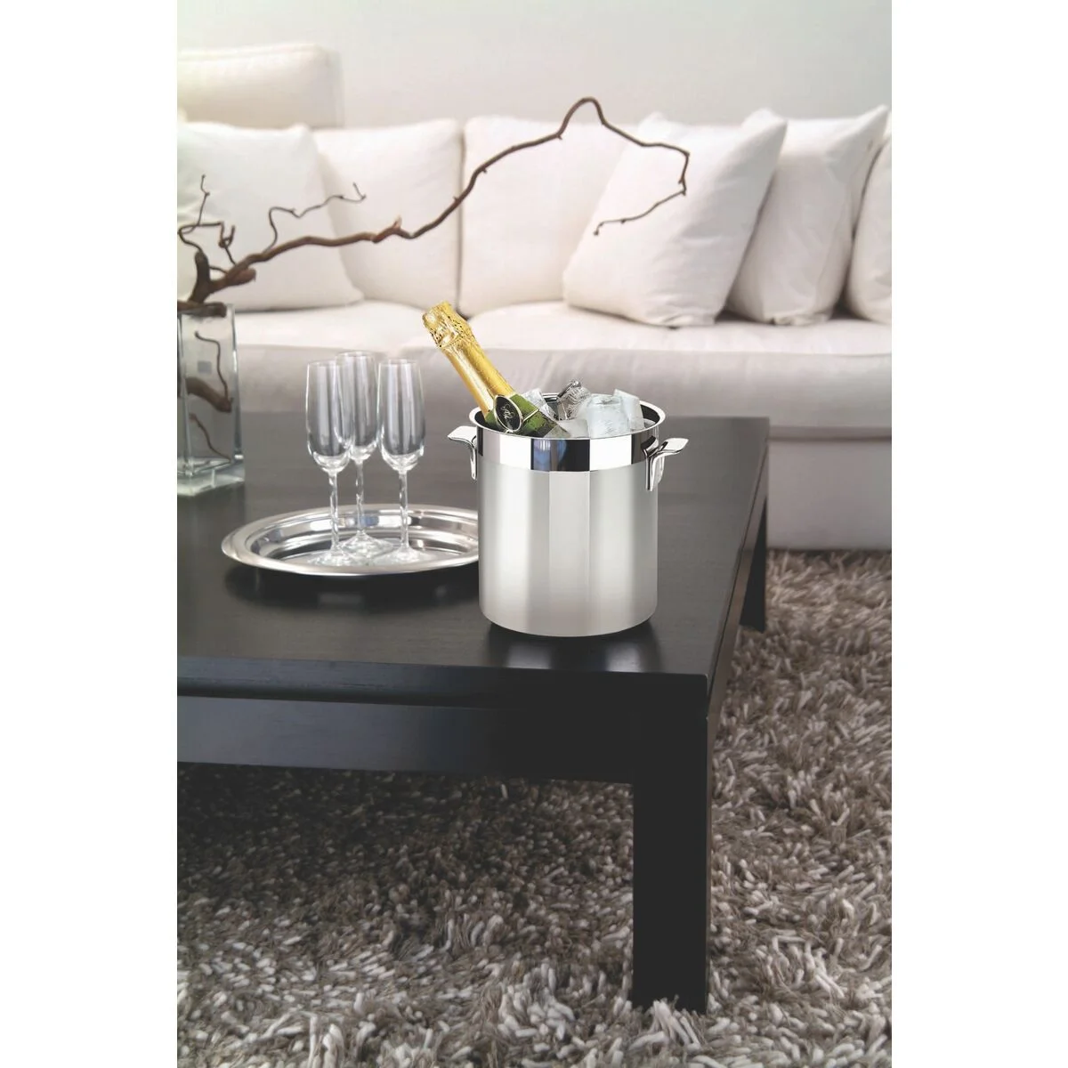 Balde para Garrafas Tramontina Cosmos em Aço Inox 18,2 cm 5,2 L