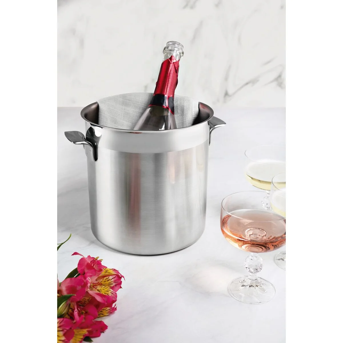 Balde para Garrafas Tramontina Cosmos em Aço Inox 18,2 cm 5,2 L