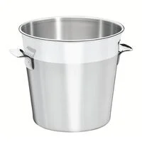 Balde para Garrafas Tramontina Cosmos em Aço Inox Fosco com Borda em Brilho 20 cm 5,2 L