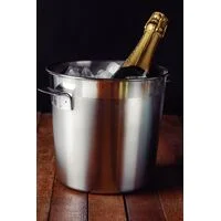 Balde para Garrafas Tramontina Cosmos em Aço Inox Fosco com Borda em Brilho 20 cm 5,2 L