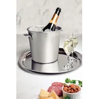 Balde para Garrafas Tramontina Cosmos em Aço Inox Fosco com Borda em Brilho 20 cm 5,2 L