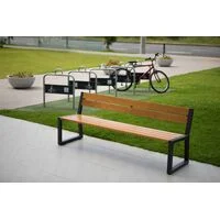 Banco de Madeira Tramontina Urban Highline em Madeira Garapeira com Acabamento Ecoclear e Encosto 190 cm em FSC