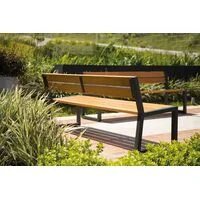 Banco de Madeira Tramontina Urban Highline em Madeira Garapeira com Acabamento Ecoclear e Encosto 190 cm em FSC