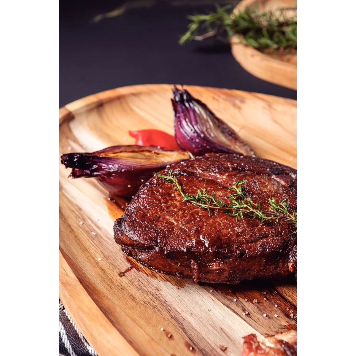 Bandeja Orgânica Churrasco Tramontina em Madeira Teca FSC com Acabamento em Óleo Mineral 44x33 cm