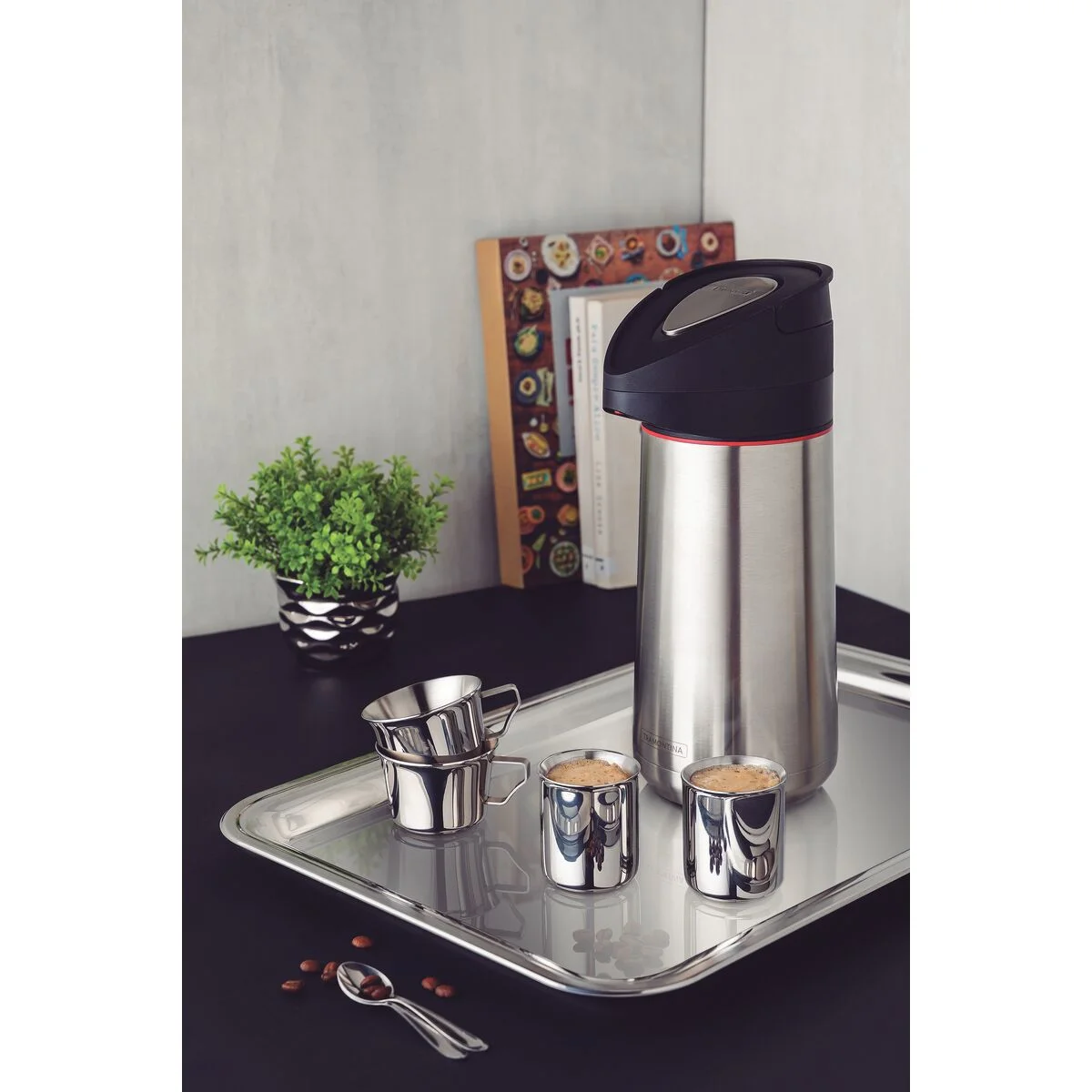 Bandeja Retangular Tramontina Buena em Aço Inox 49x33 cm
