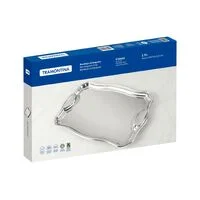 Bandeja Tramontina Classic Retangular em Aço Inox com Alças 42 x 29 cm