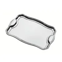 Bandeja Tramontina Classic Retangular em Aço Inox com Alças 42 x 29 cm