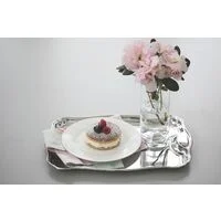 Bandeja Tramontina Classic Retangular em Aço Inox com Alças 42 x 29 cm