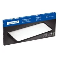 Bandeja Tramontina Quadrata Retangular em Aço Inox Alto Brilho 38x17 cm
