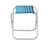 Banqueta de Praia Tramontina Fiji em Alumínio com Assento Azul