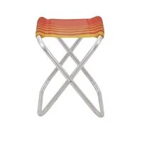 Banqueta de Praia Tramontina Fiji em Alumínio com Assento Laranja e Amarelo