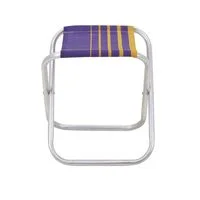 Banqueta de Praia Tramontina Fiji em Alumínio com Assento Roxo e Amarelo