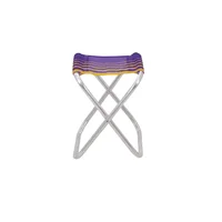 Banqueta de Praia Tramontina Fiji em Alumínio com Assento Roxo e Amarelo