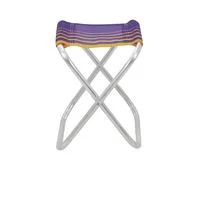 Banqueta de Praia Tramontina Fiji em Alumínio com Assento Roxo e Amarelo